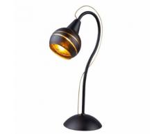 Schreib Tisch Lampe Glas Kugel Arbeits Zimmer Lese Leuchte Büro Strahler Blatt-Gold Globo 54005-1T