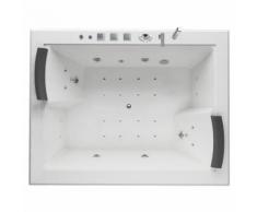 Whirlpool Babilon Spa für 2 Personen Sprudelwanne Massagewanne weiß