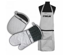 STONELINE® Back- und Küchenset, 3-tlg. Backschürze, Topfhandschuh und Topflappen