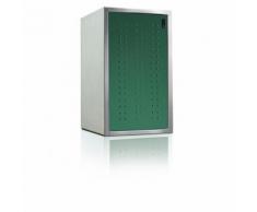 Paul Wolff Mülltonnenbox SILENT Trend Jadegrün 1er Box Mülltonnenverkleidung, 240 L, Perlgrau