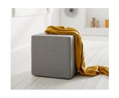 DELIFE Sitzwürfel Dado 45x45 cm Grau Hocker, Sitzhocker / Sitzwürfel