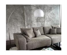 DELIFE Bogenlampe Big-Deal XL Lounge Weiß Marmor höhenverstellbar, Stehleuchten