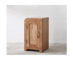 DELIFE Schreibtischcontainer Wally 40x48 cm Akazie Natur 2 Türen, Kommoden & Schränke