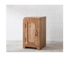 DELIFE Schreibtischcontainer Wally 40x48 cm Akazie Natur 2 Türen, Kommoden & Schränke