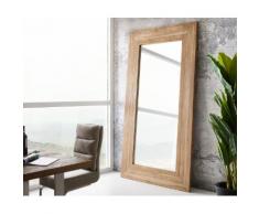DELIFE Wandspiegel Alban 245x136 cm Natur Exotic Wood, Spiegel