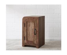 DELIFE Schreibtischcontainer Wally 40x48 cm Akazie Braun 2 Türen, Kommoden & Schränke