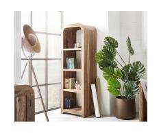 DELIFE Bücherregal Wally 176 cm Sheesham Natur Abgerundet Massiv, Standregale