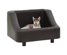 vidaXL Hundesofa Braun 67x52x40 cm Kunstleder