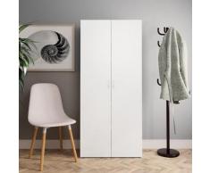 vidaXL Schuhschrank Weiß 80×35,5×180 cm Spanplatte