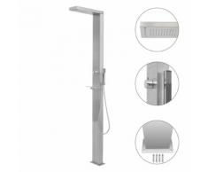 vidaXL Gartendusche Edelstahl Quadratisch