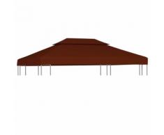 vidaXL 2-Stufiges Pavillondach 310 g / m² 4x3 m Terrakotta