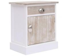 vidaXL Nachttisch 38x28x45 cm Paulownia Holz