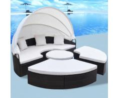 vidaXL Outdoor-Sonneninsel Poly Rattan Braun