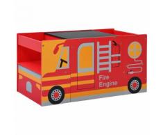 vidaXL 3-tlg. Kindertisch- und Stuhl-Set Feuerwehrauto-Design Holz