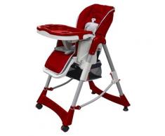 vidaXL Babystuhl Hochstuhl Bordeaux-Rot Höhenverstellbar
