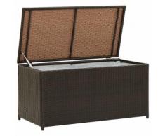 vidaXL Gartenbox Poly Rattan 100x50x50 cm Braun