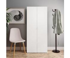 vidaXL Schuhschrank Weiß Sonoma-Eiche 80 x 35,5 x 180 cm Spanplatte
