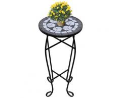 vidaXL MOSAIK Beistelltisch Tisch Bistrotisch Blumenständer Schwarz
