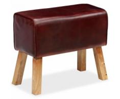 vidaXL Sitzbank Echtes Leder Braun 60 x 30 x 50 cm