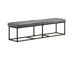vidaXL Bank 163 cm Grau Echtleder