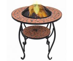 vidaXL Feuerschale Mosaik Terrakotta 68 cm Keramik