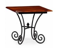 vidaXL Couchtisch eingerollte Beine Massivholz 42 x 42 x 39 cm