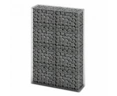 vidaXL Steinkorb Gabione mit Deckeln Verzinkter Draht 150×100×30 cm