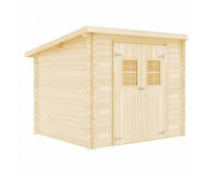 vidaXL Blockhaus 28 mm 3,3 x 2,6 m Massivholz