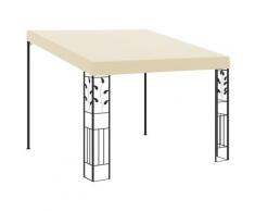 vidaXL Wand-Pavillon 3x3x2,5 m Cremeweiß