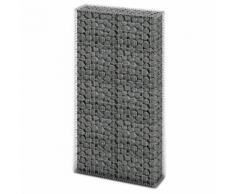 vidaXL Gabionen-Steinkorb Stahl 85×30×200 cm Silbern