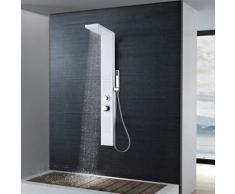 vidaXL Duschpaneel-System Aluminium Mattweiß