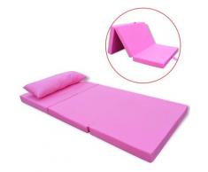 vidaXL Kinder Klappmatratze Rosa