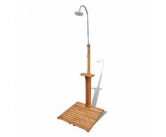 vidaXL Gartendusche Pooldusche Outdoordusche Swimmingpool Camping Dusche Holz