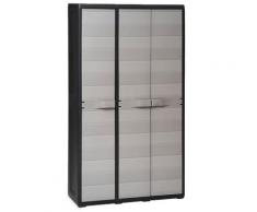 vidaXL Gartenschrank mit 4 Regalen Schwarz und Grau
