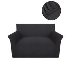 vidaXL Sofahusse Sofabezug Stretchhusse Anthrazit Baumwoll-Jersey