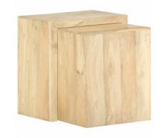 vidaXL Satztische 2 Stk. Massivholz Mango