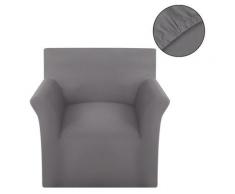 vidaXL Sofahusse Stretchhusse Sofabezug Grau Baumwoll-Jersey
