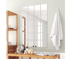 vidaXL 48-tlg. Spiegelfliesen-Set Quadratisch Glas