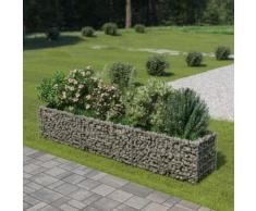 vidaXL Gabionen-Hochbeet Verzinkter Stahl 270×50×50 cm