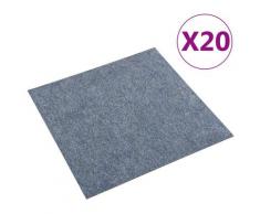 vidaXL Teppichfliesen 20 Stk. 5 m² Blau
