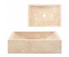 vidaXL Waschbecken 45 x 30 x 12 cm Marmor Creme