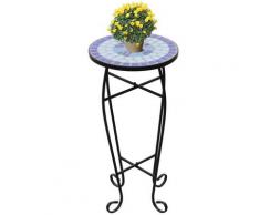 vidaXL MOSAIK Beistelltisch Tisch Bistrotisch Blumenständer Blau