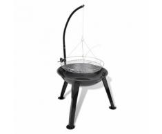 vidaXL BBQ Grill Schwenkgrill Standgrill Kohlegrill Barbeque Holzkohlegrill