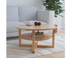 vidaXL Couchtisch 75 x 40 cm Massivholz Eiche
