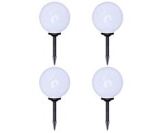 vidaXL Wegeleuchten 4 Stk. LED 30 cm mit Erdspieß