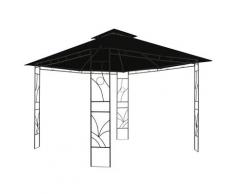 vidaXL Pavillon 300 x 300 x 300 cm Anthrazit Quadratisch