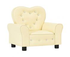 vidaXL Kindersofa Weiß Kunstleder