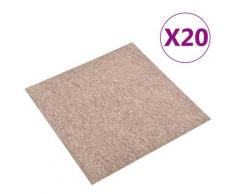 vidaXL Teppichfliesen 20 Stk. 5 m² 50x50 cm Beige