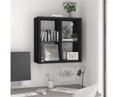 vidaXL Würfelregal Schwarz 69,5x29,5x69,5 cm MDF