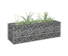vidaXL Gabionen-Hochbeet Verzinkter Stahl 90×30×30 cm